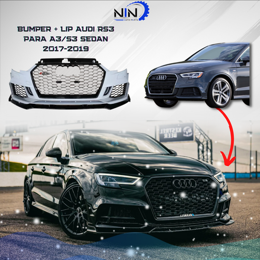 Bumper de Conversion Audi A3/S3 Para RS3 2017-2019